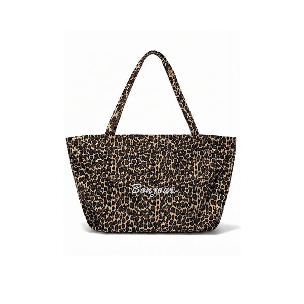 Bonjour Leopard Print Tote Bag – Large Capacity | B.Saly