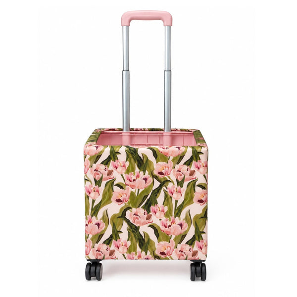 Blush Tulip Trolley – Foldable Shopping Trolley with Fabric Cover | B.Saly
