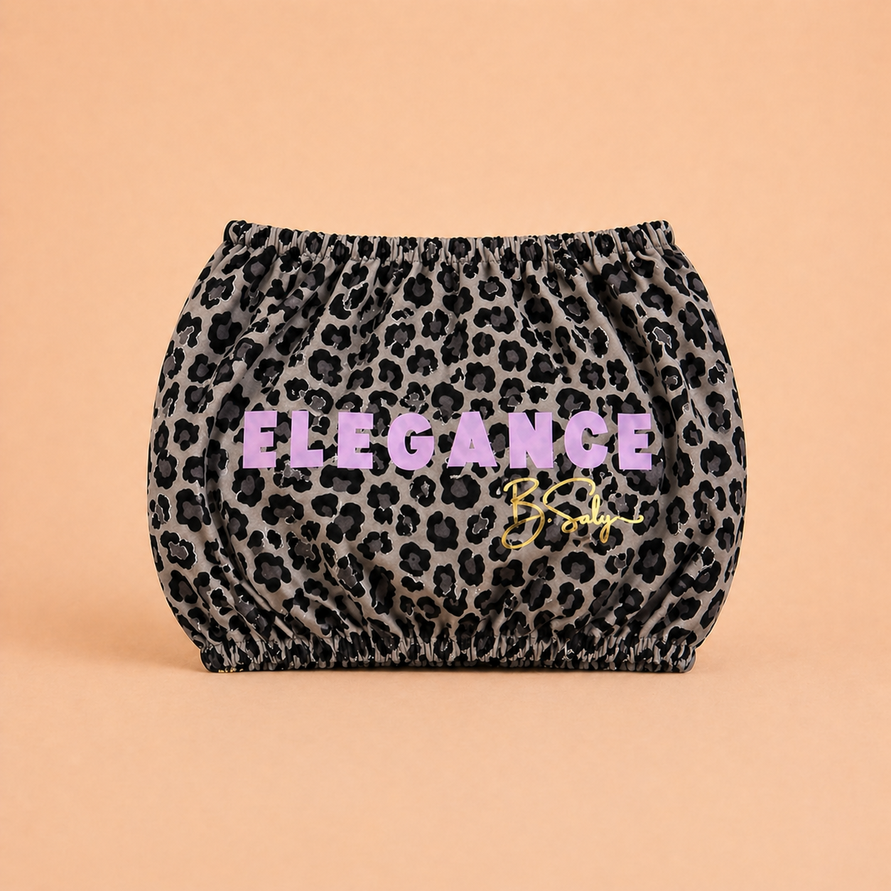 Trolley Fabric Cover - Black Leopard Elegance