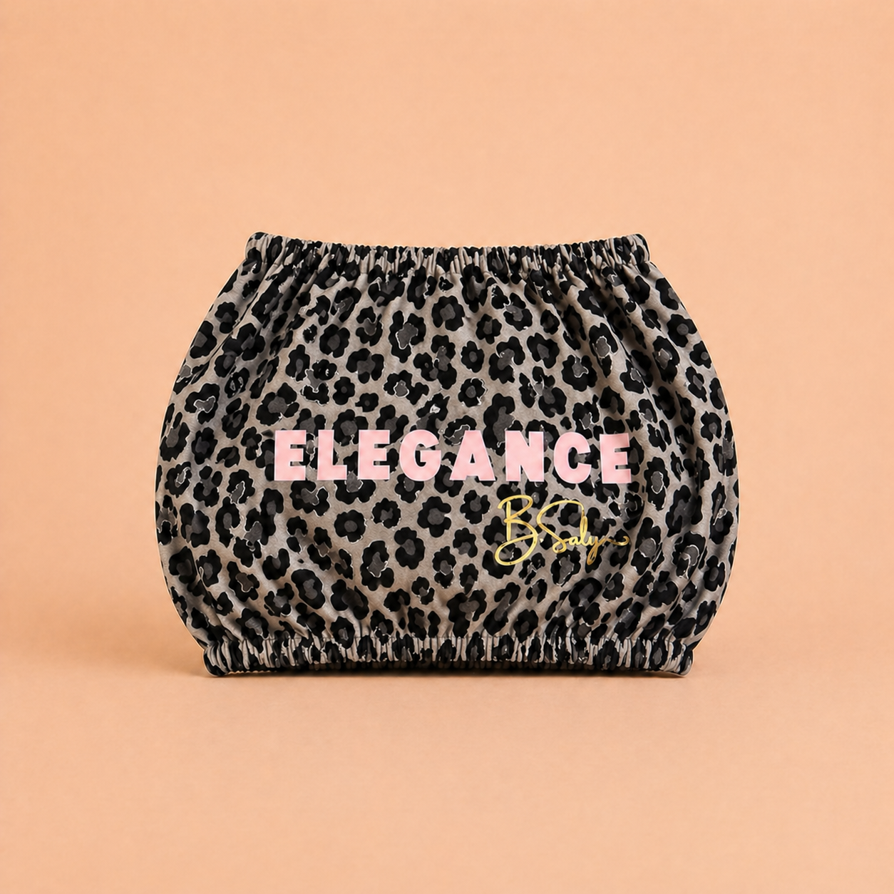 Trolley Fabric Cover - Black Leopard Elegance
