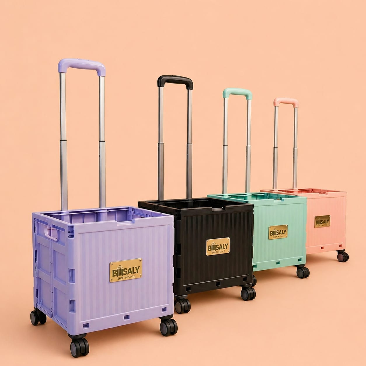 Folding Shopping Cart with four Wheels