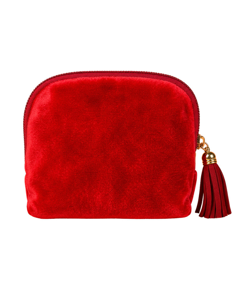 Velvet Zipper Wallet with 6 Interior Pockets