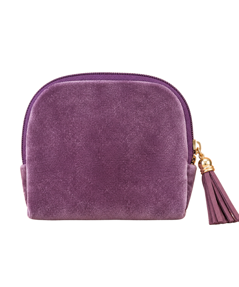 Velvet Zipper Wallet with 6 Interior Pockets