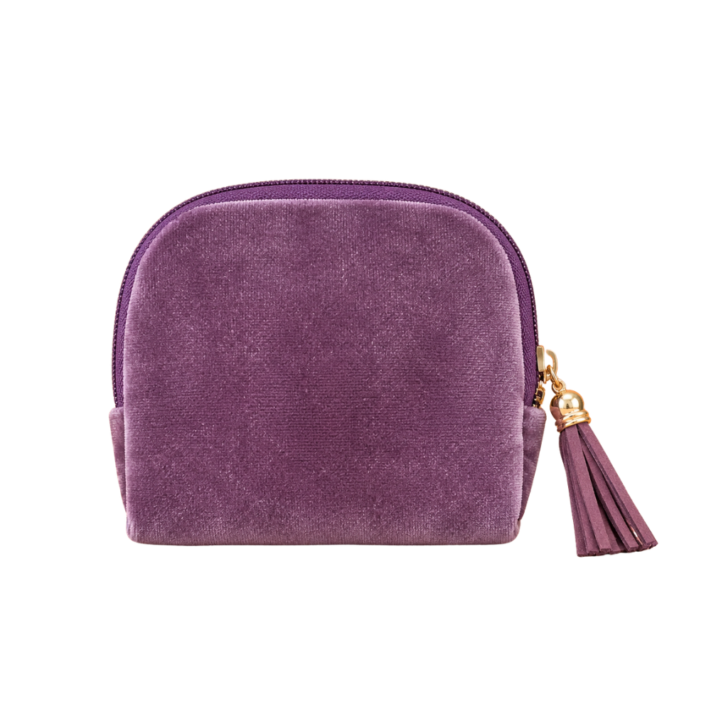 Velvet Zipper Wallet with 6 Interior Pockets