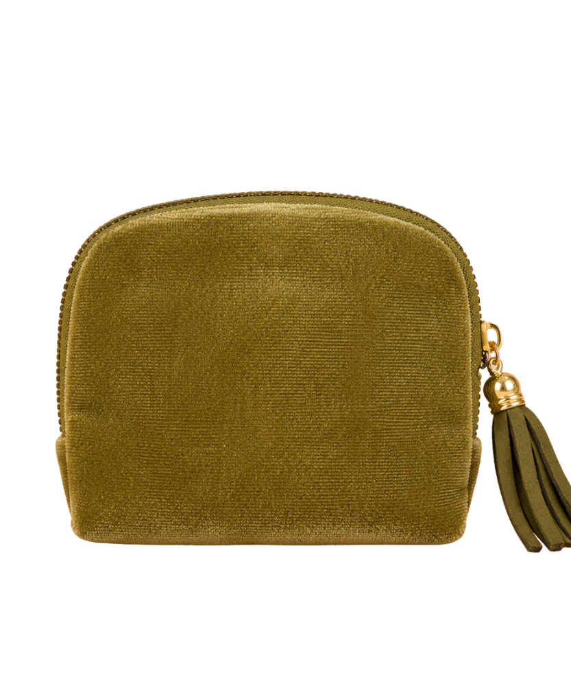 Velvet Zipper Wallet with 6 Interior Pockets