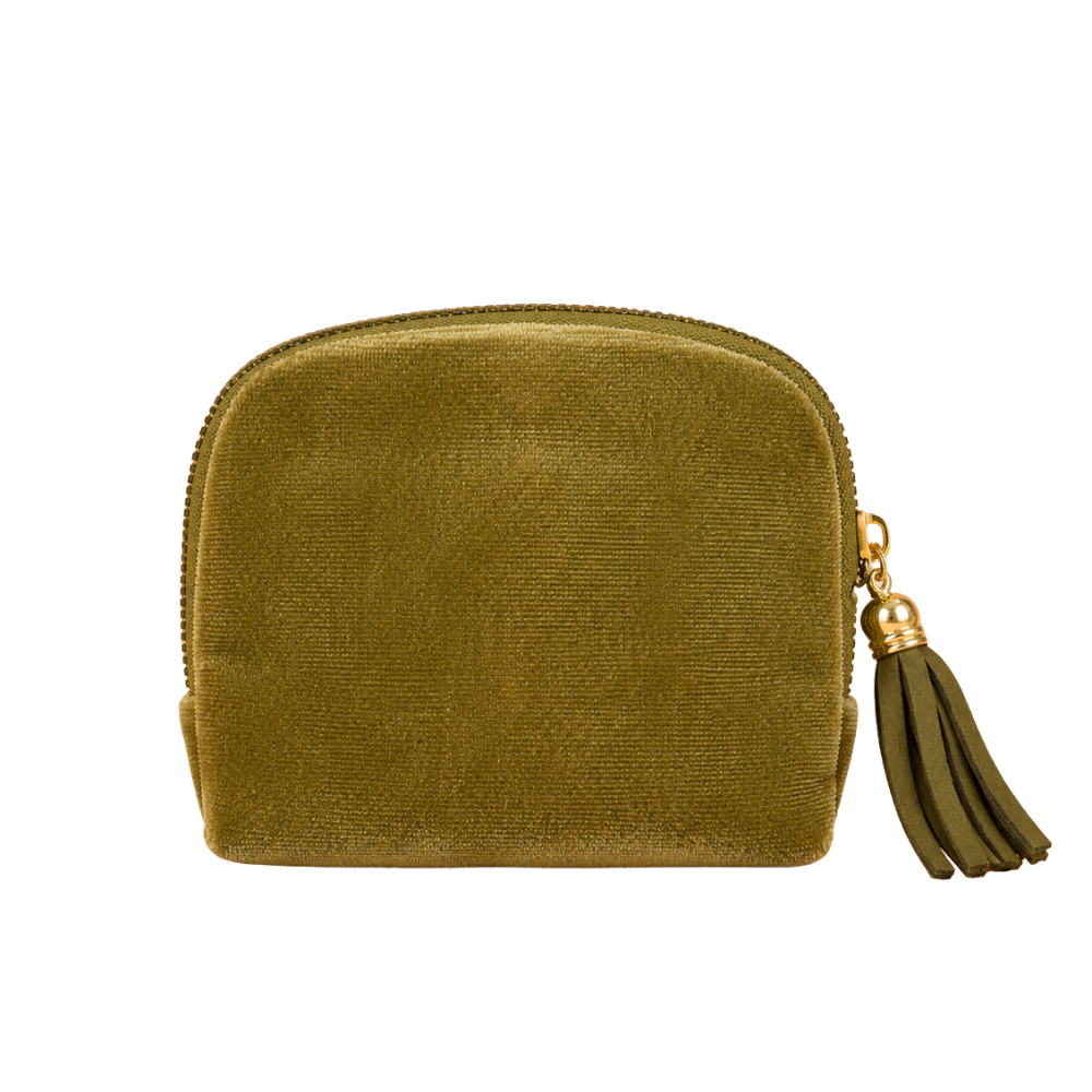 Velvet Zipper Wallet with 6 Interior Pockets