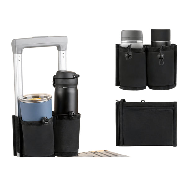 Practical Trolley Holder for Luggage – Cups & Phone | B.Saly
