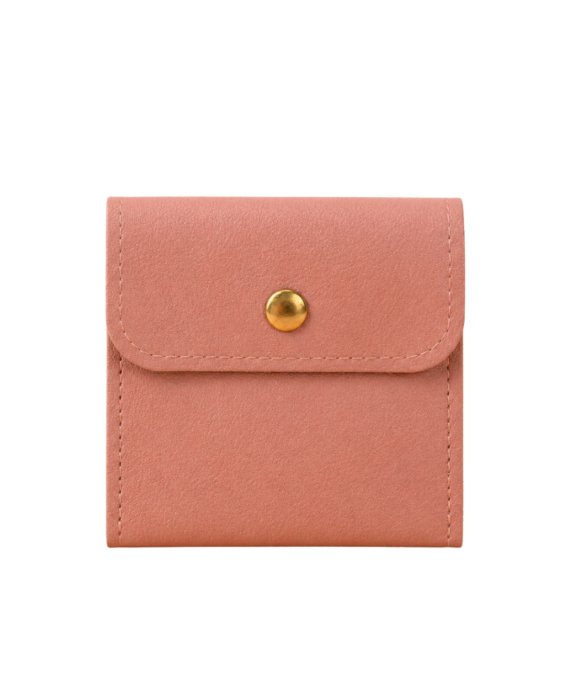 Faux Leather Snap Accessory Pouch – Set of 5