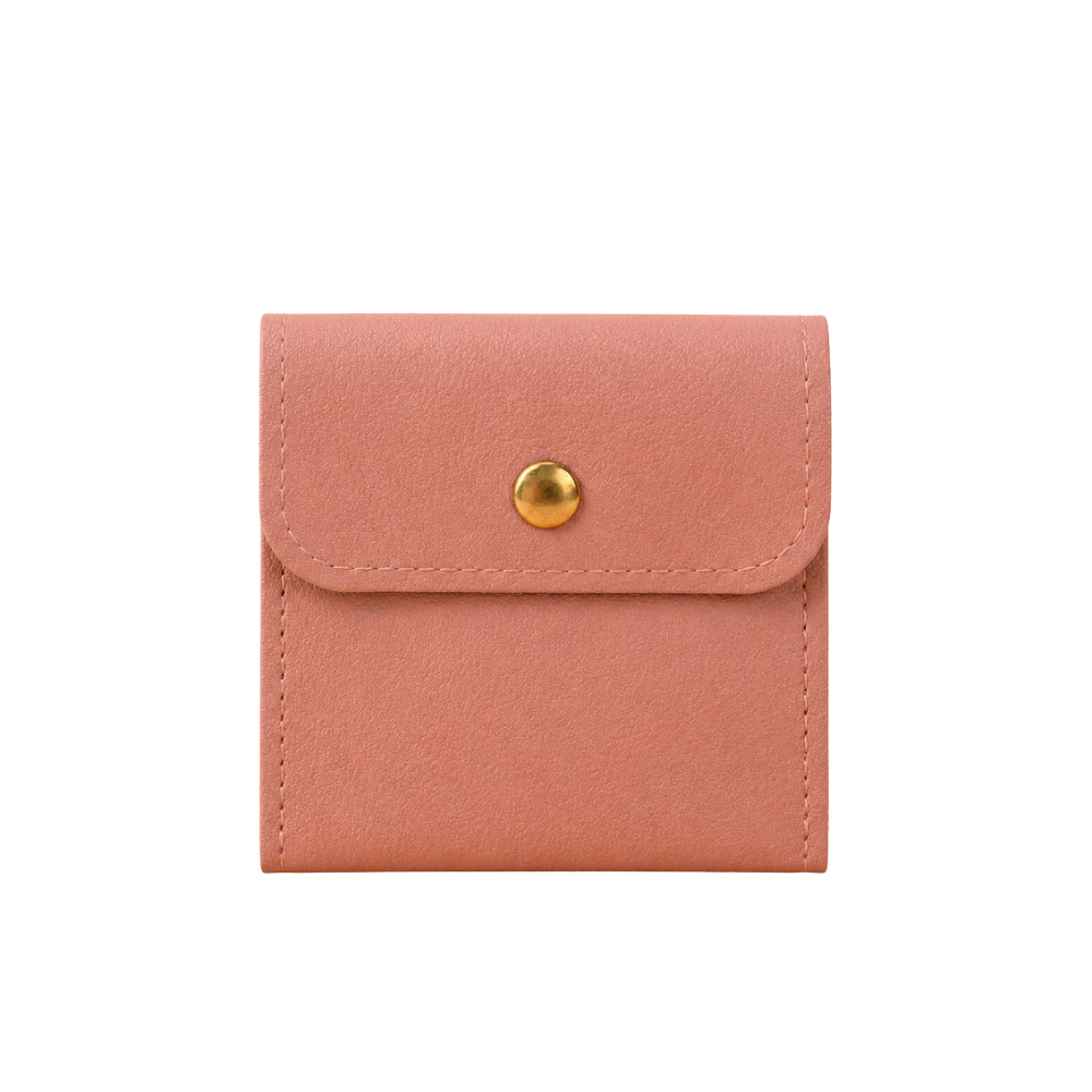 Faux Leather Snap Accessory Pouch – Set of 5