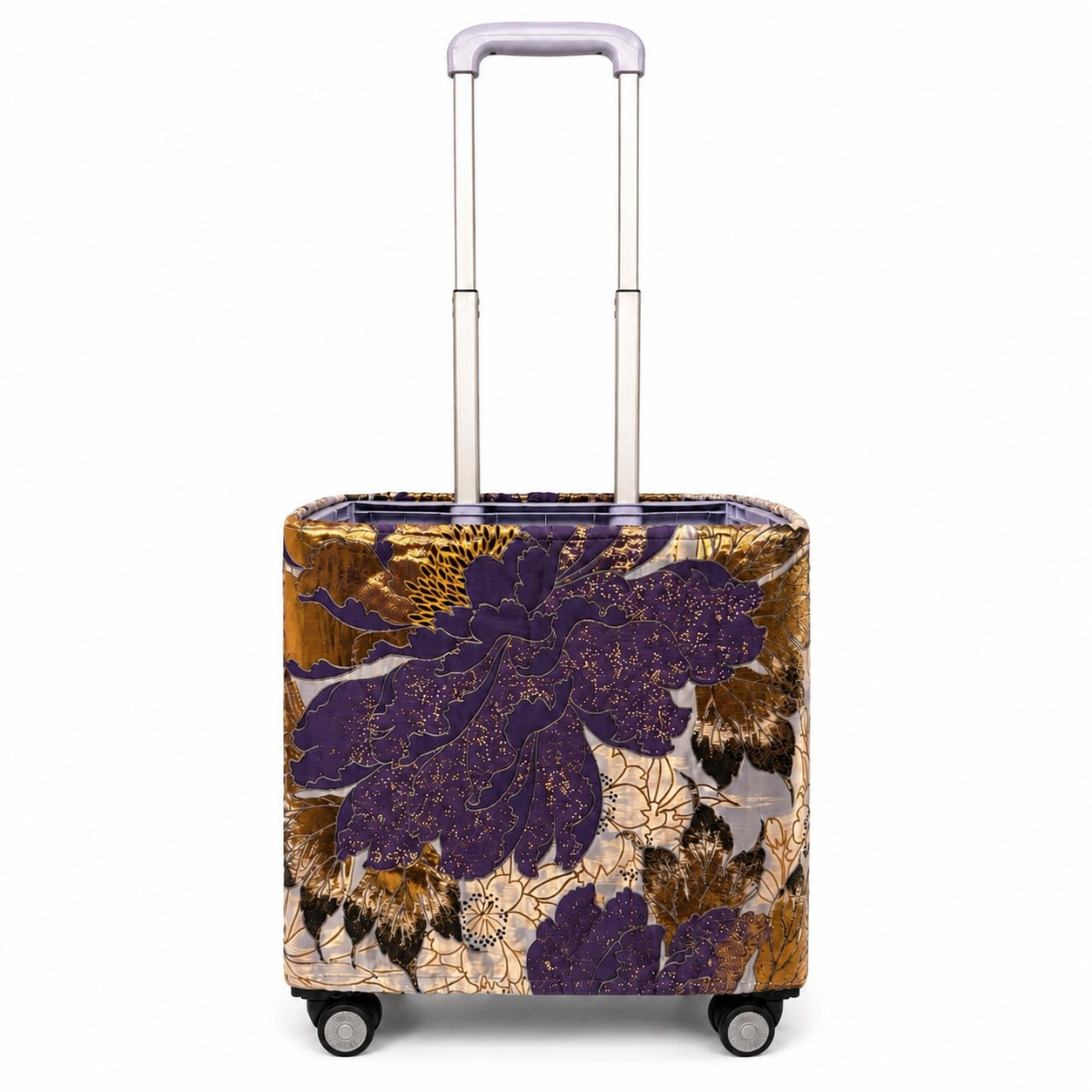 Occasion Trolley Cover – Purple & Gold Floral | B.Saly