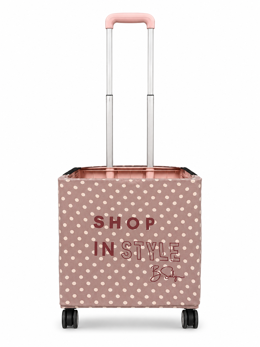 Pink Polka Dot Shop In Style Trolley Cover | B.Saly