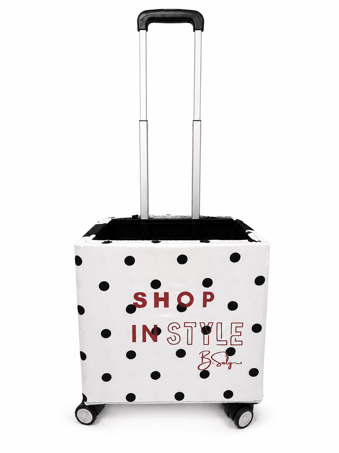 White Polka Dot Shop In Style Trolley Cover | B.Saly