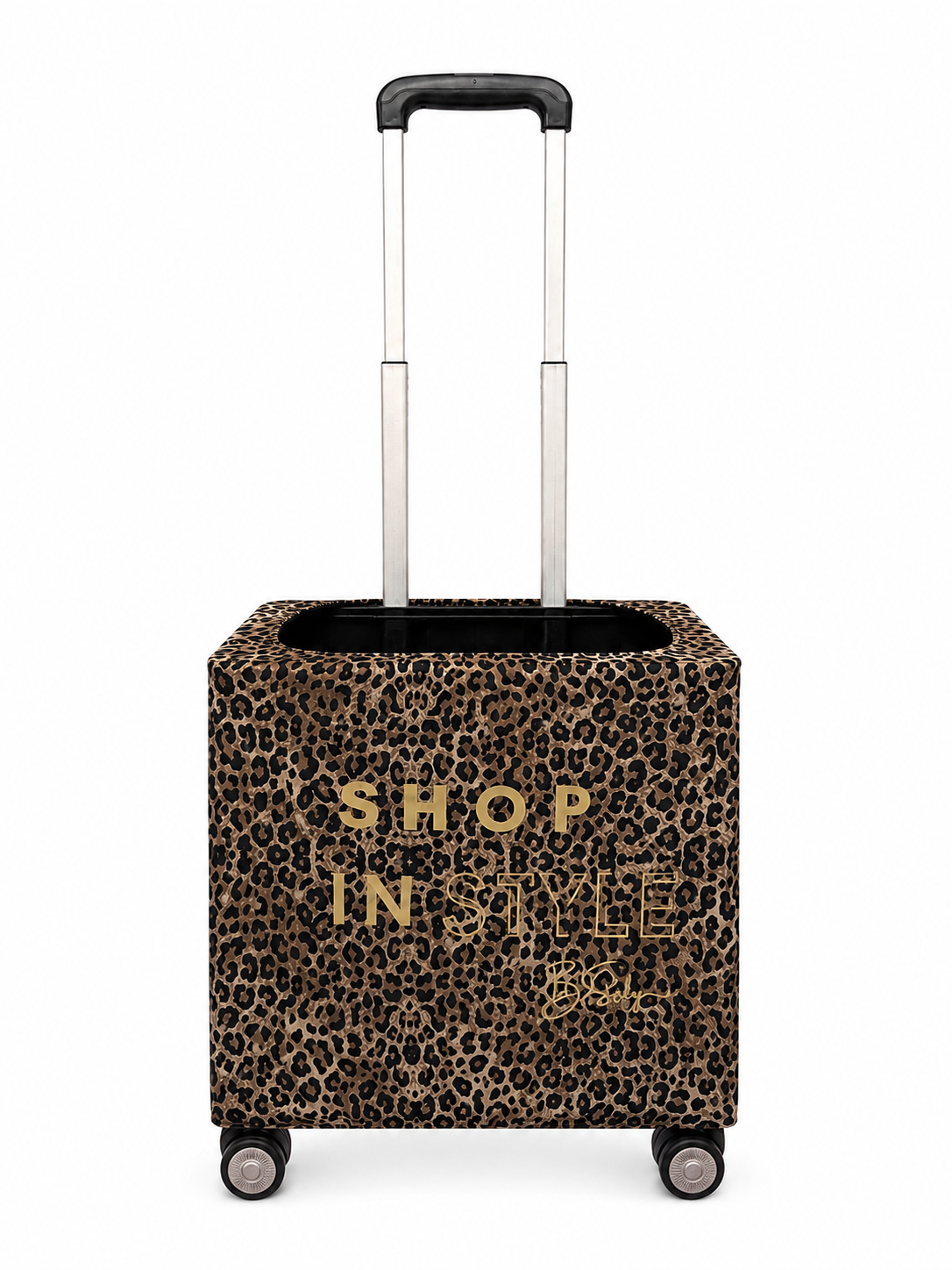 Gold Shop In Style Leopard Print Trolley Cover | B.Saly