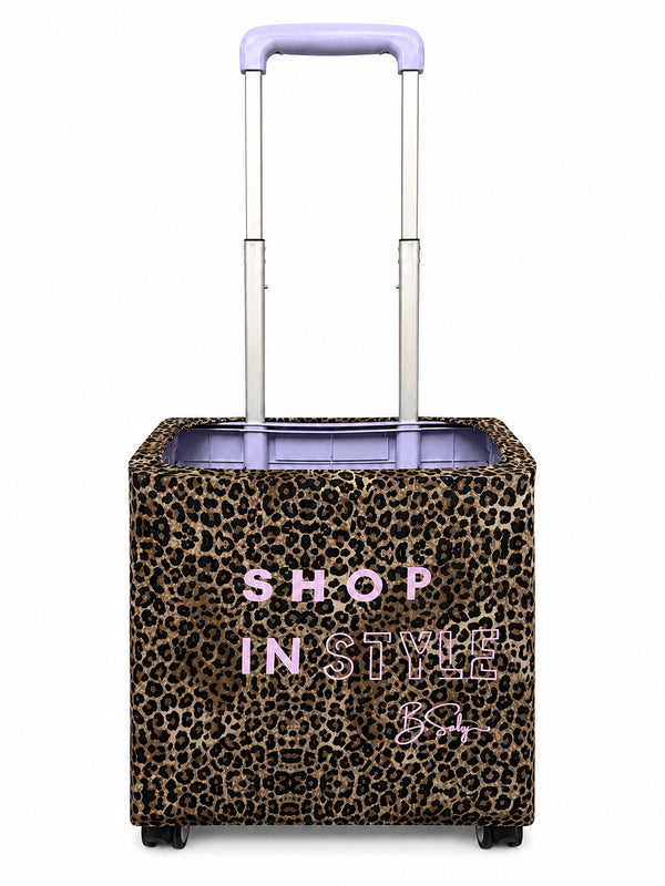 Purple Shop In Style Leopard Print Trolley Cover | B.Saly