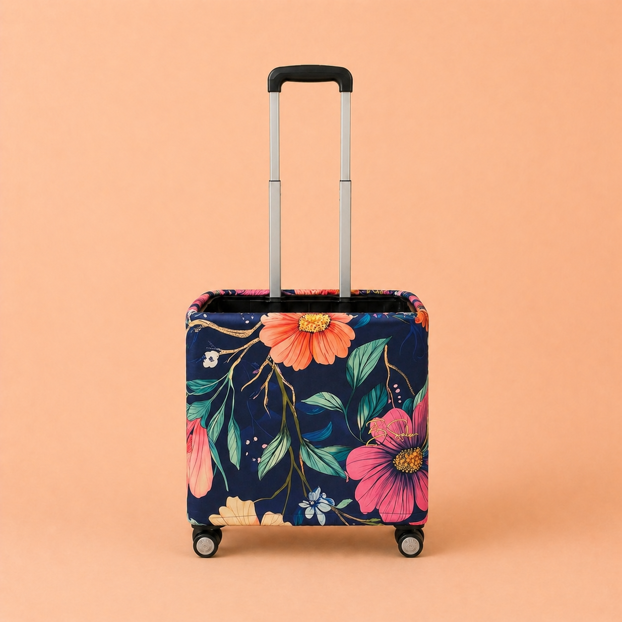 Trolley Fabric Cover - Navy Floral
