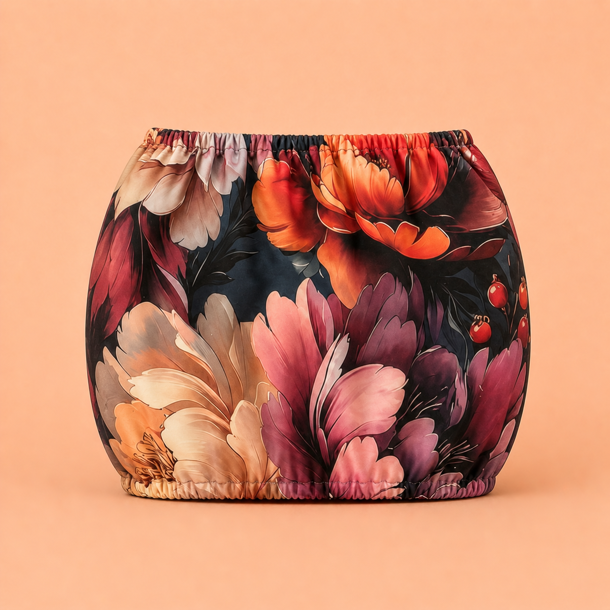 Trolley Fabric Cover - Dark Floral