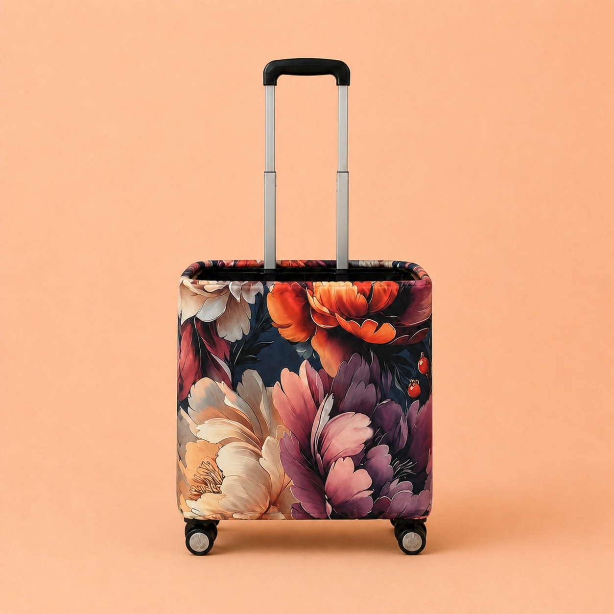 Trolley Fabric Cover - Dark Floral