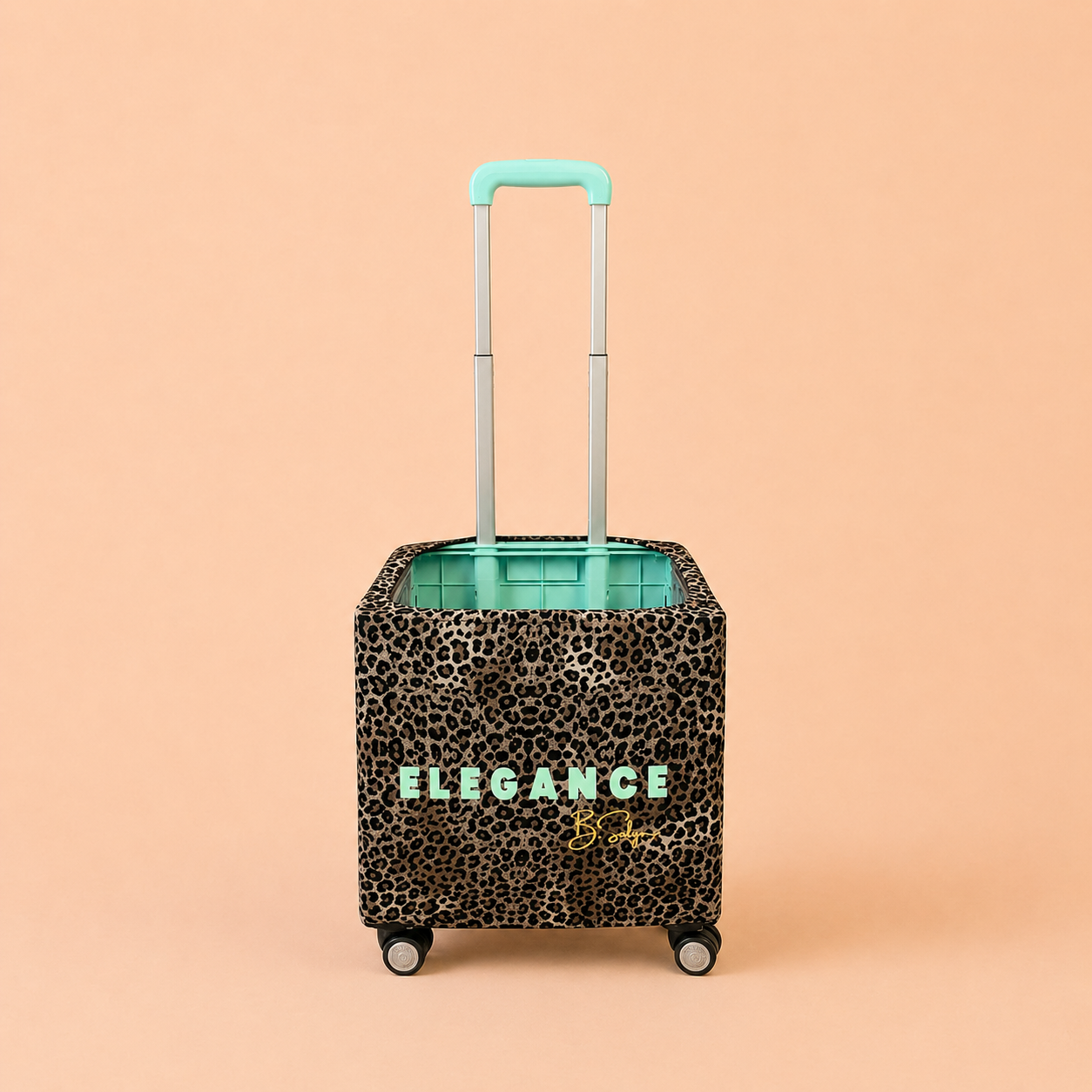 Trolley Fabric Cover - Brown Leopard Elegance