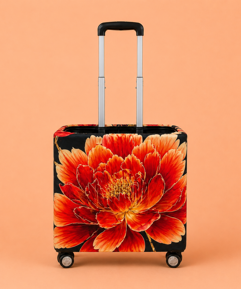 Trolley Fabric Cover – Red Floral