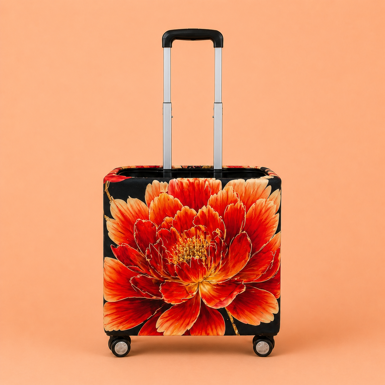 Trolley Fabric Cover – Red Floral