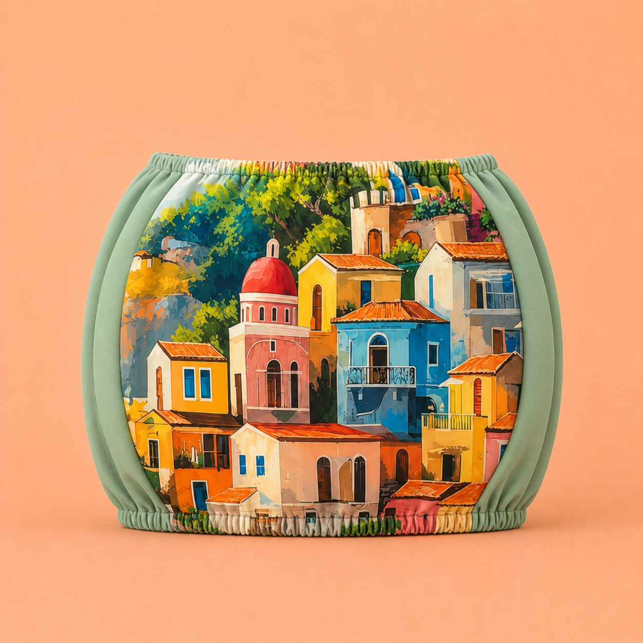 Trolley Fabric Cover – Colorful Village