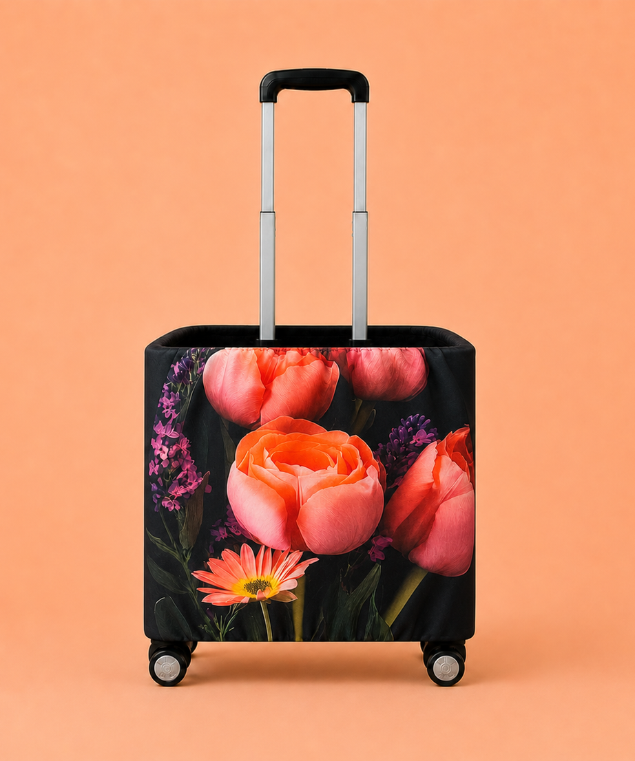 Trolley Fabric Cover – Dark Floral