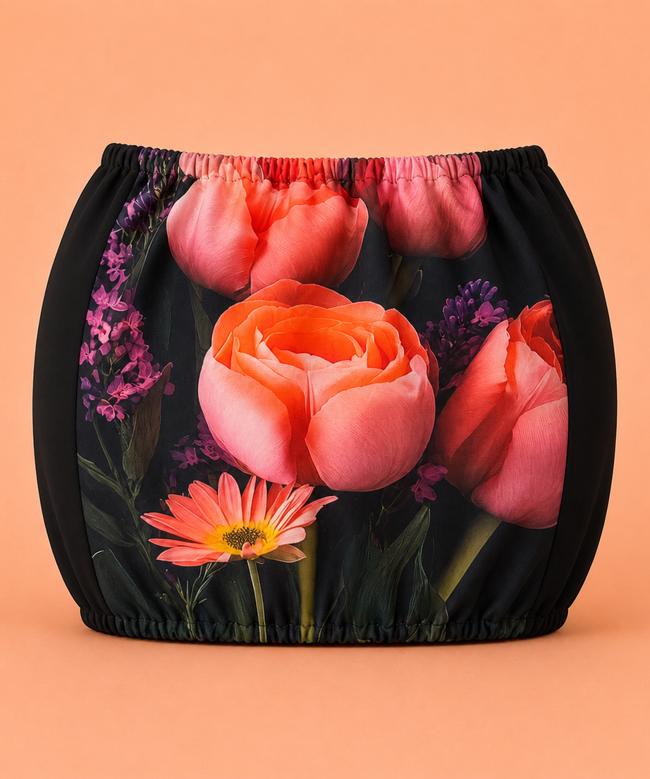 Trolley Fabric Cover – Dark Floral