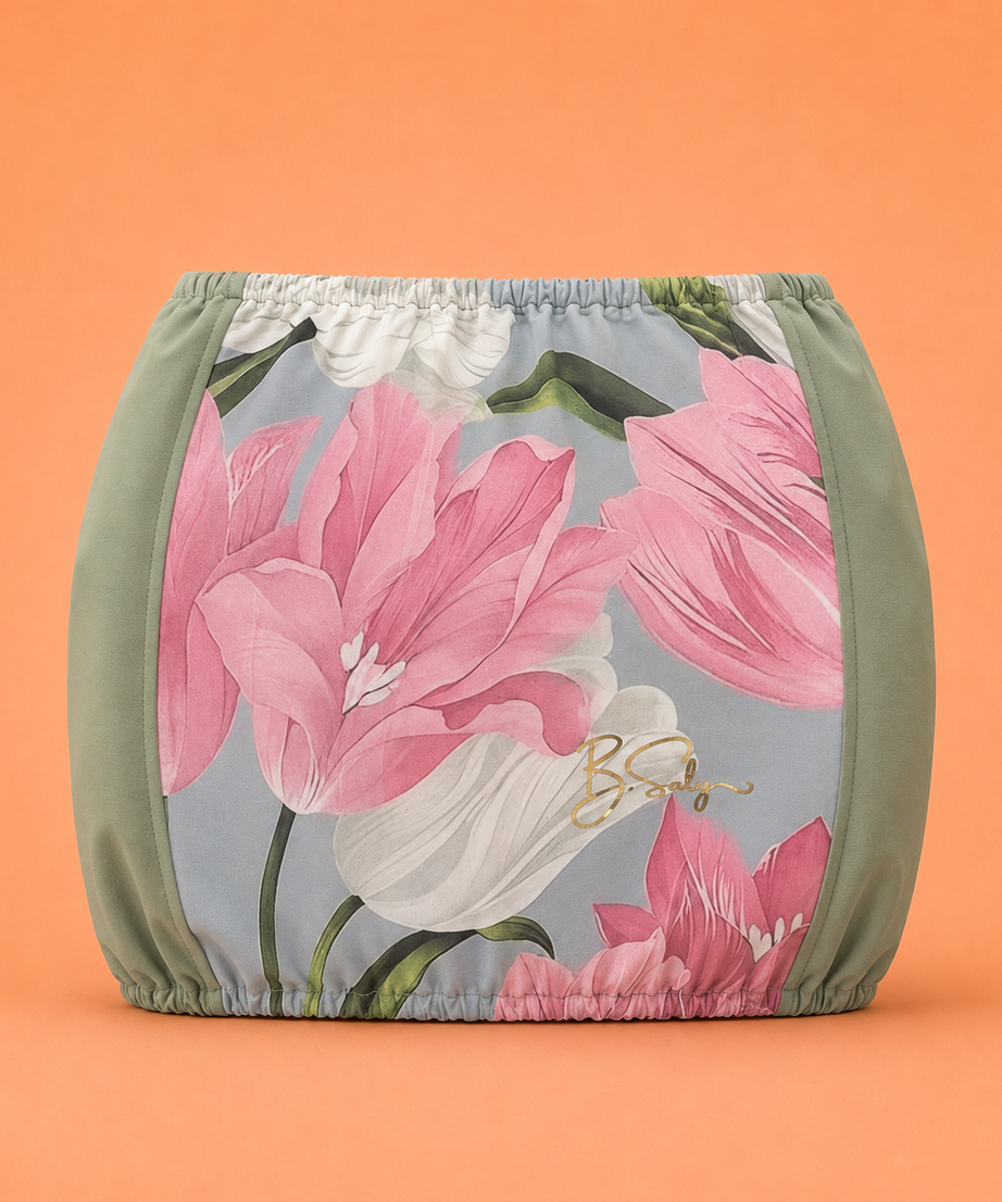Trolley Fabric Cover – Blush Petal Garden
