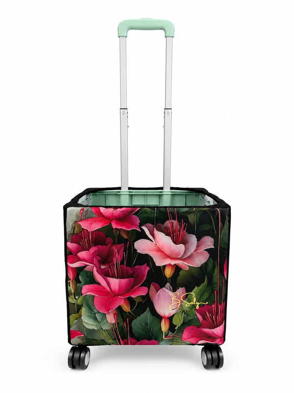 Savana Pink Flower Trolley Cover – Floral Design | B.Saly