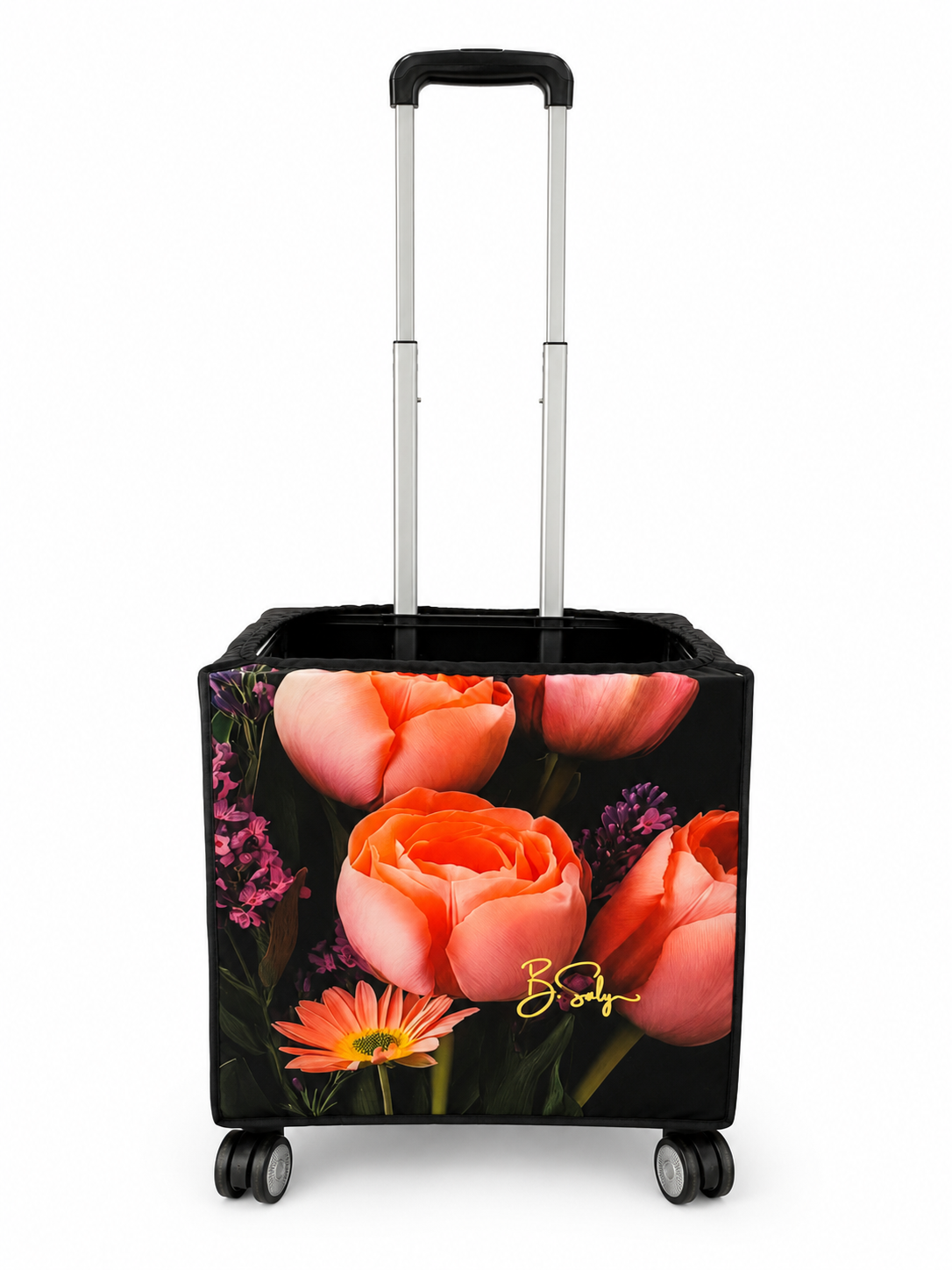 ORANGE FLOWER IN BLACK