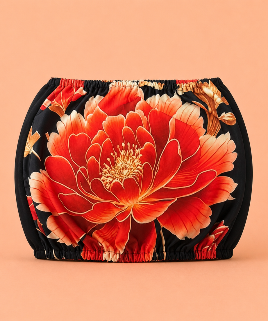 Trolley Fabric Cover – Red Floral