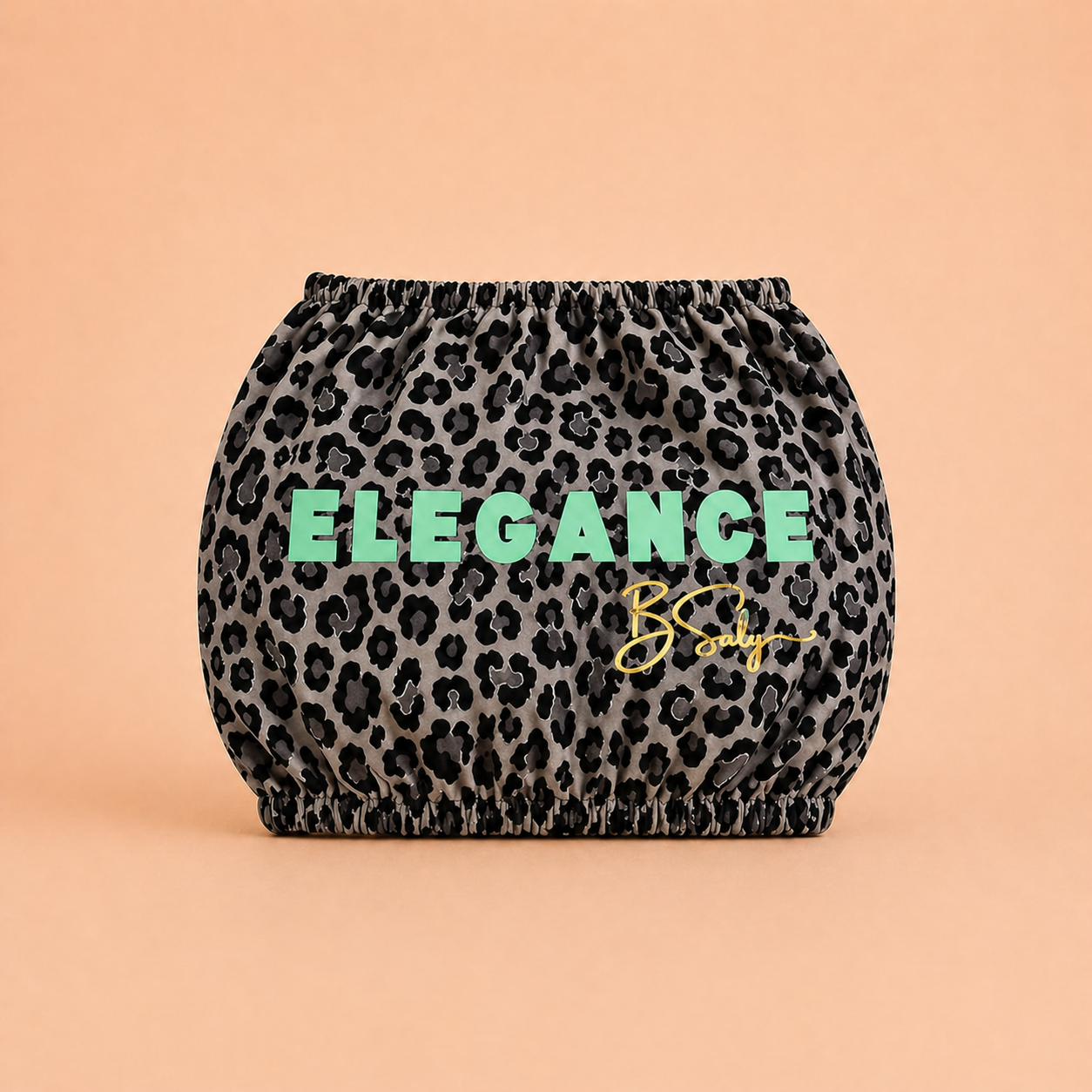 Trolley Fabric Cover - Black Leopard Elegance