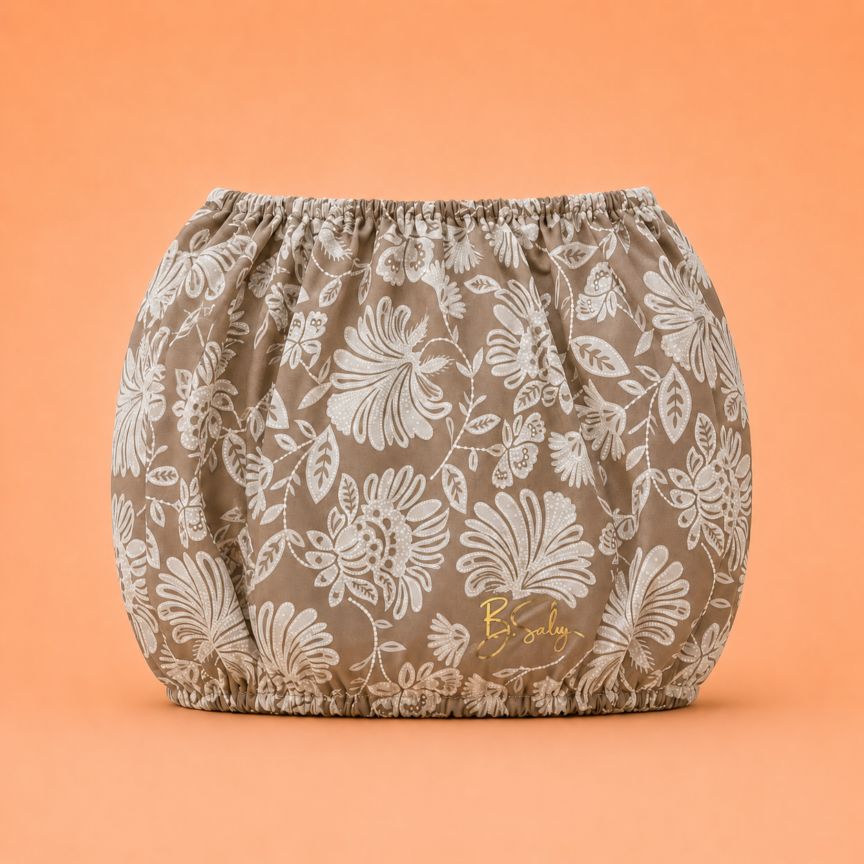 Trolley Fabric Cover – Taupe Floral Lace