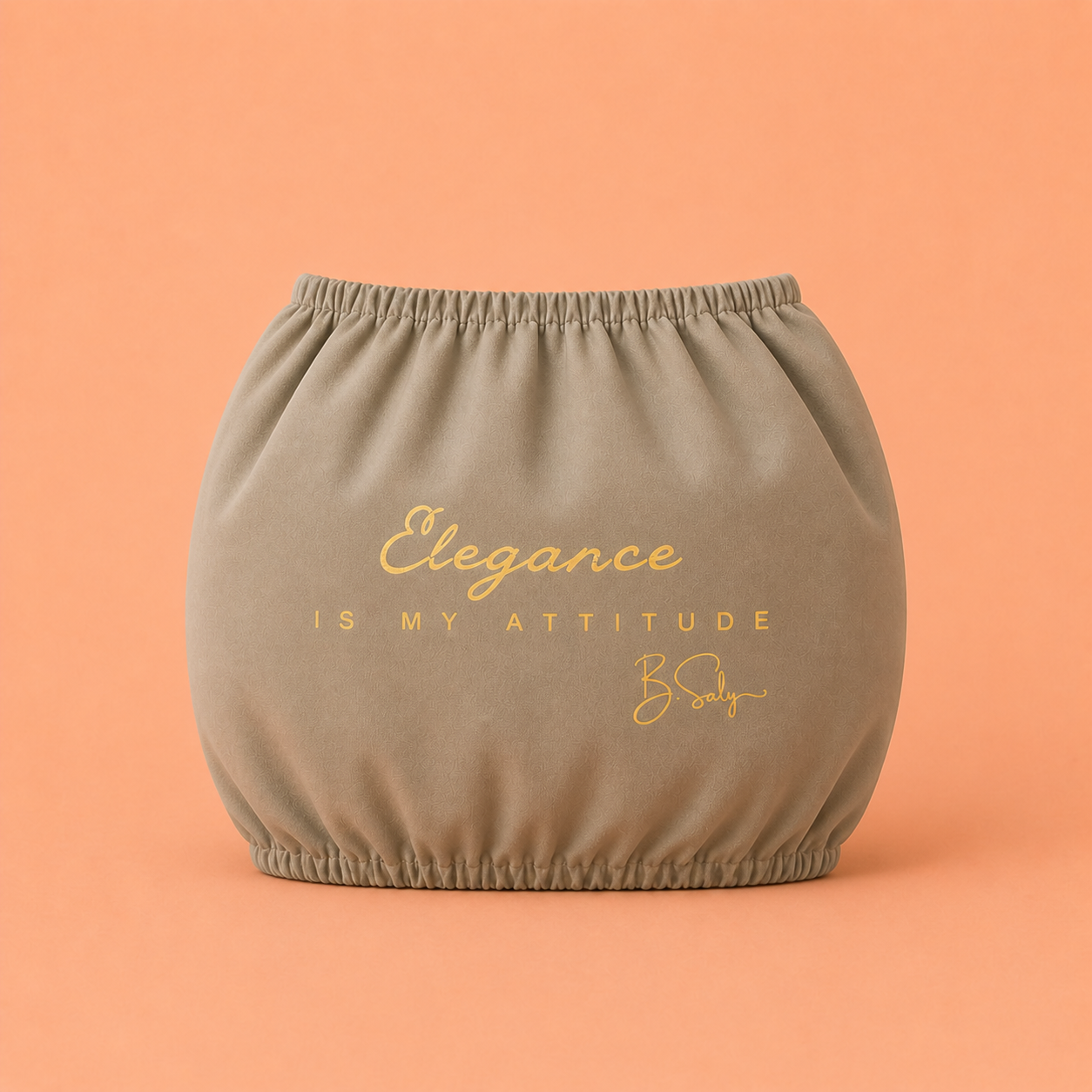 Trolley Fabric Cover –  Light Khaki Elegance Is My Attitude