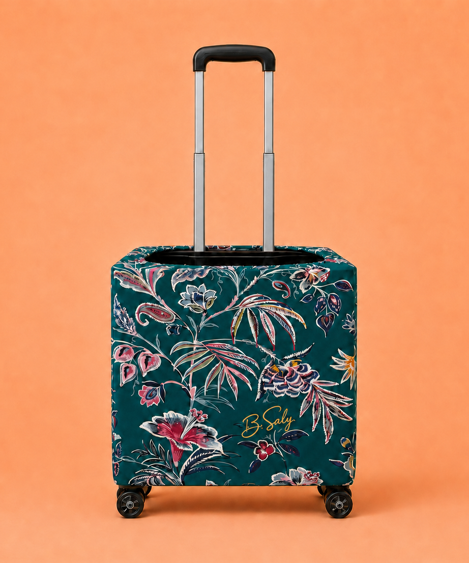 Trolley Fabric Cover – Teal Garden