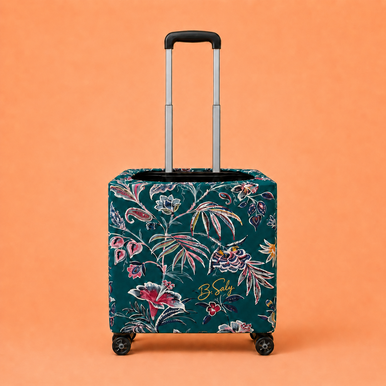 Trolley Fabric Cover – Teal Garden