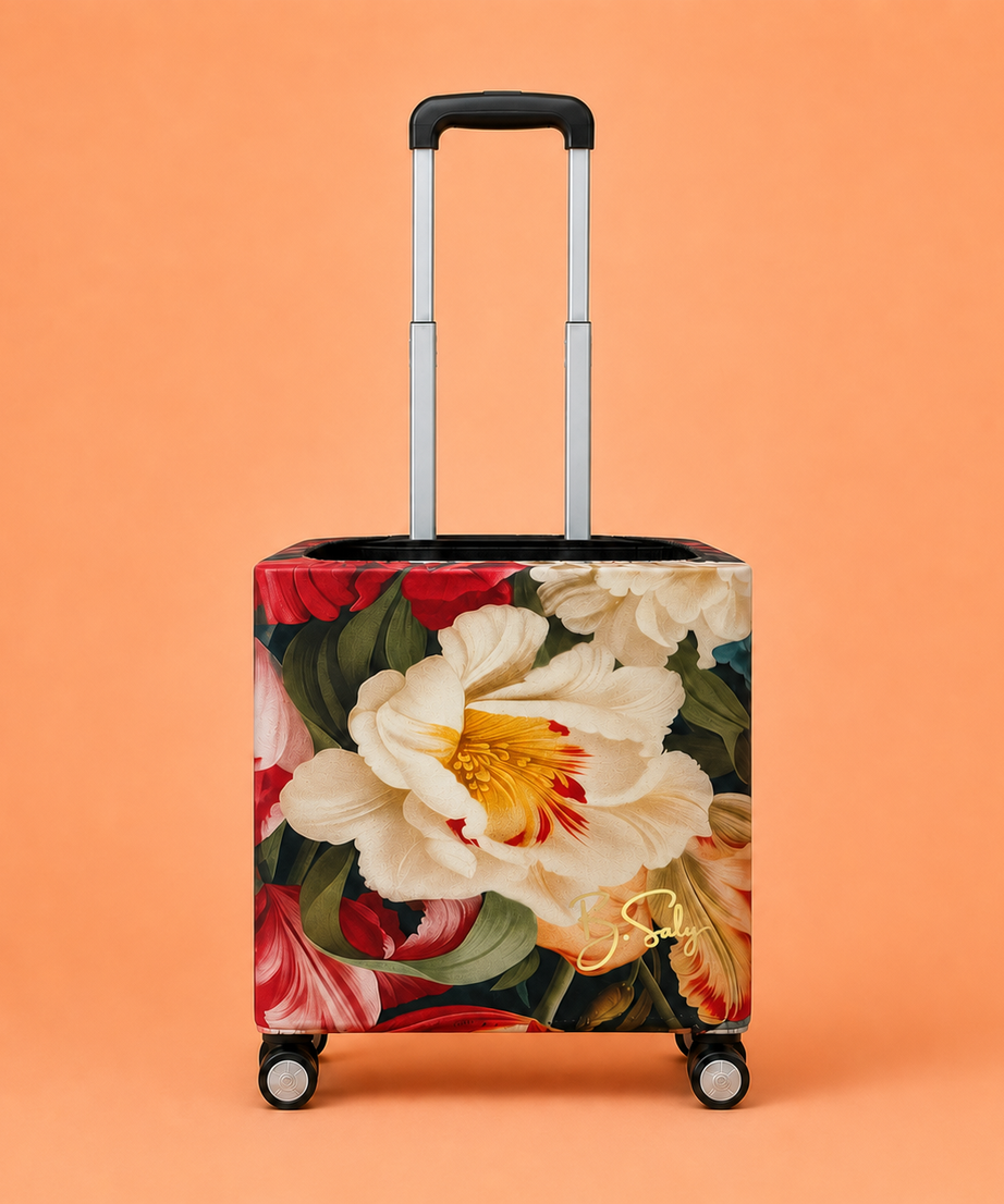 Trolley Fabric Cover – Ivory Bloom