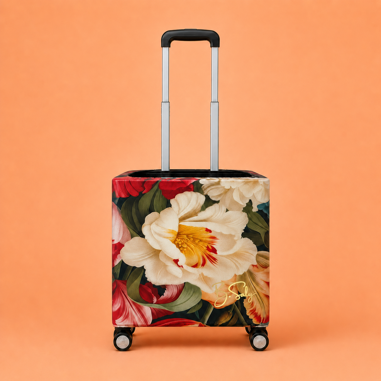 Trolley Fabric Cover – Ivory Bloom