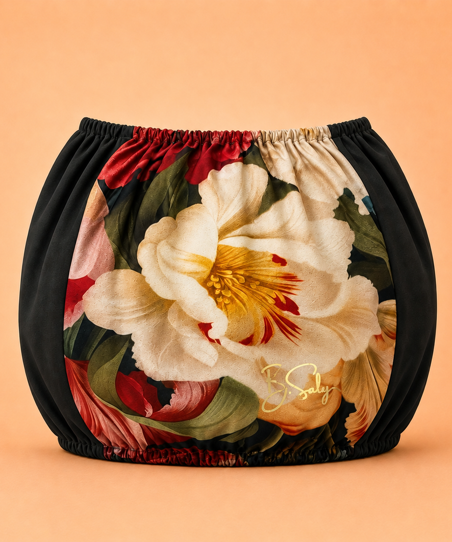 Trolley Fabric Cover – Ivory Bloom