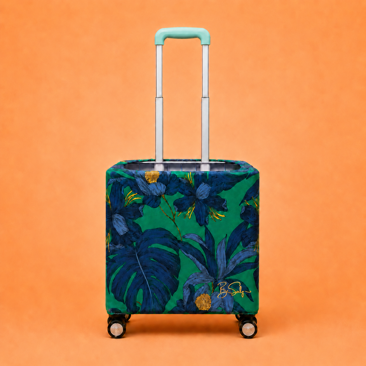 Trolley Fabric Cover – Emerald Bloom