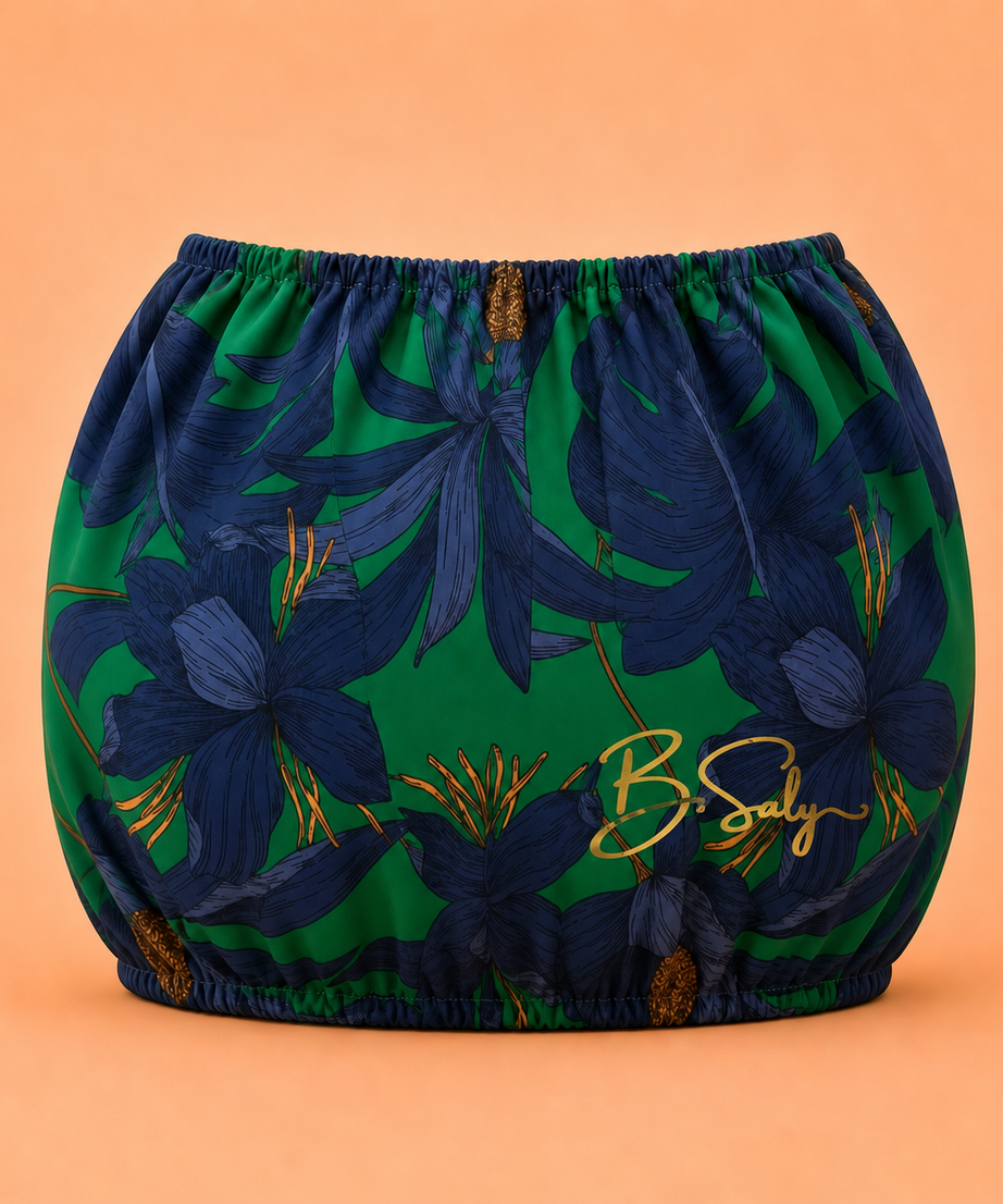 Trolley Fabric Cover – Emerald Bloom