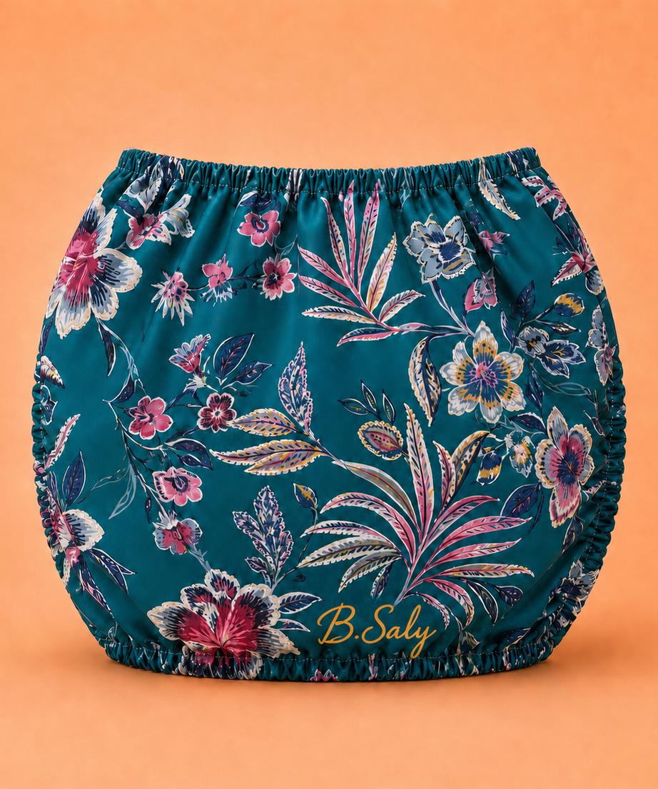 Trolley Fabric Cover – Teal Garden