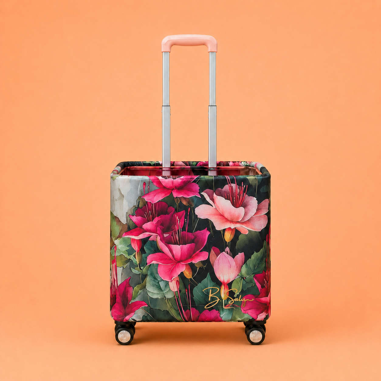 Trolley Fabric Cover - Pink Lily