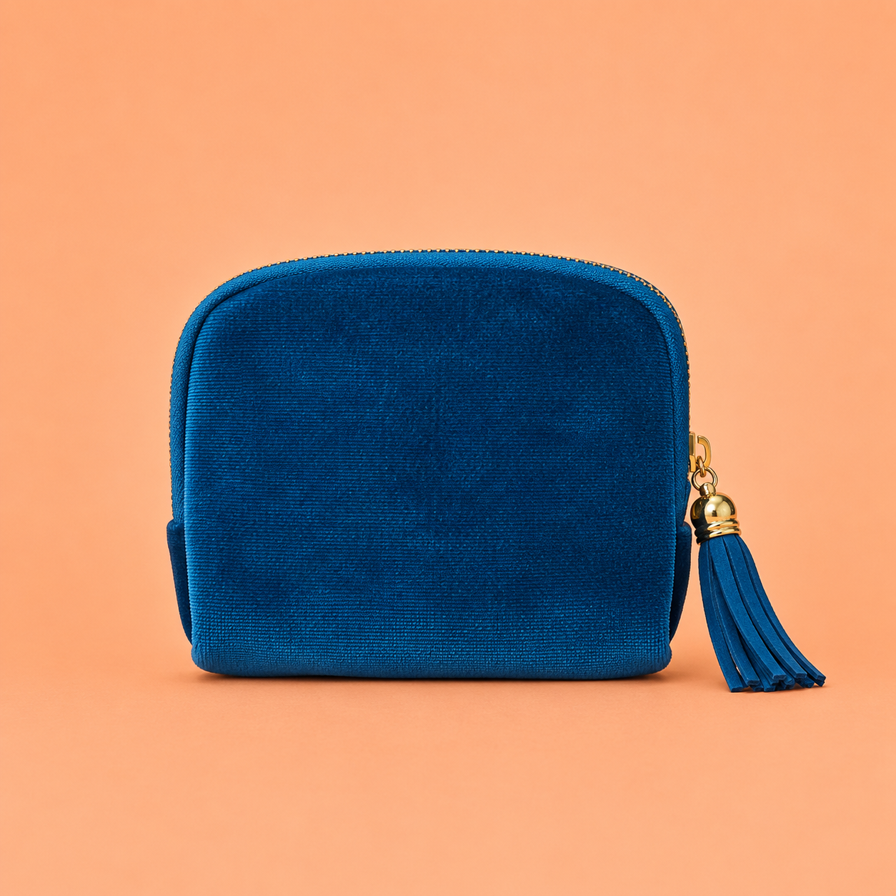 Velvet Zipper Wallet with 6 Interior Pockets