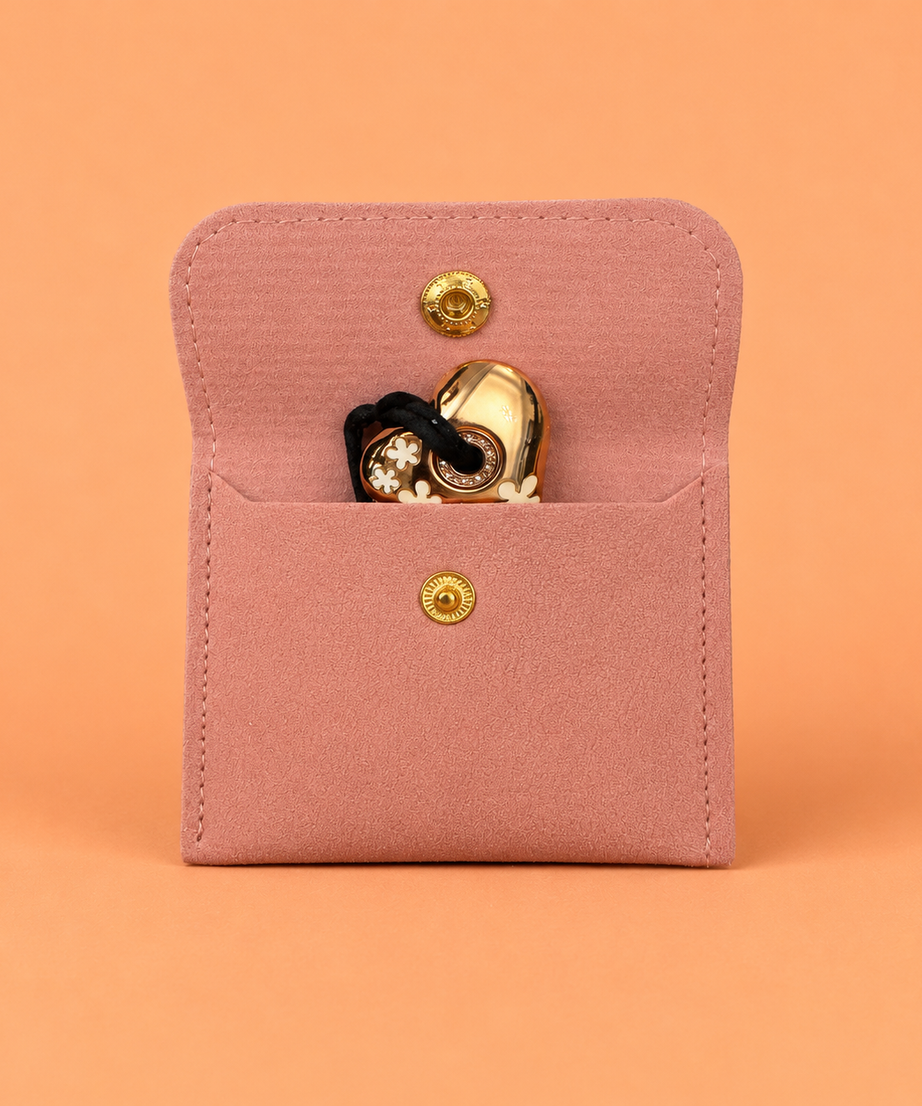 Faux Leather Snap Accessory Pouch – Set of 5