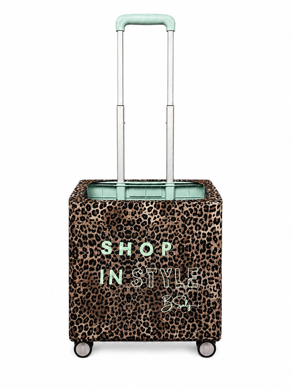 Green Shop In Style Leopard Print Trolley Cover | B.Saly
