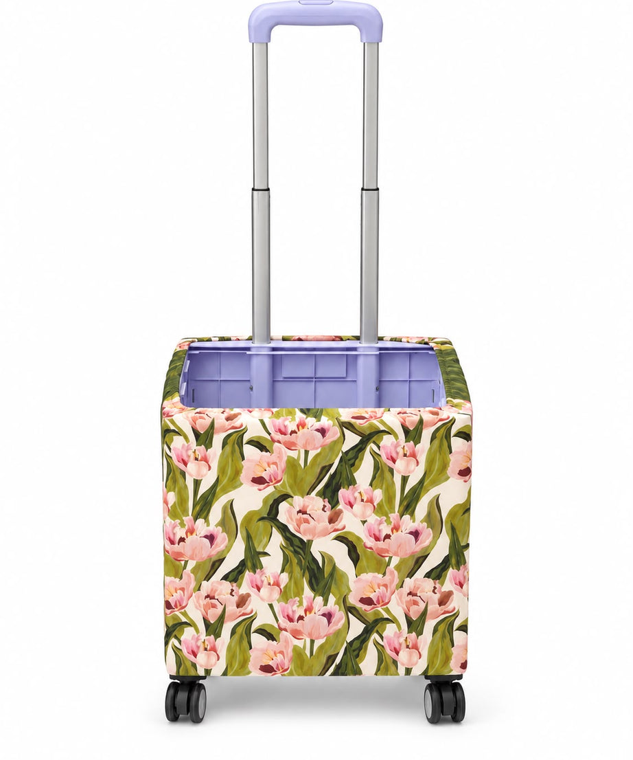 Blush Tulip Trolley – Foldable Shopping Trolley with Fabric Cover | B.Saly